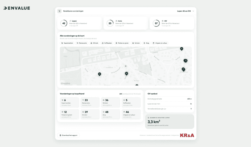 Envalue en KR&A bundelen krachten: Connectivity Score beschikbaar in Envalue Platform